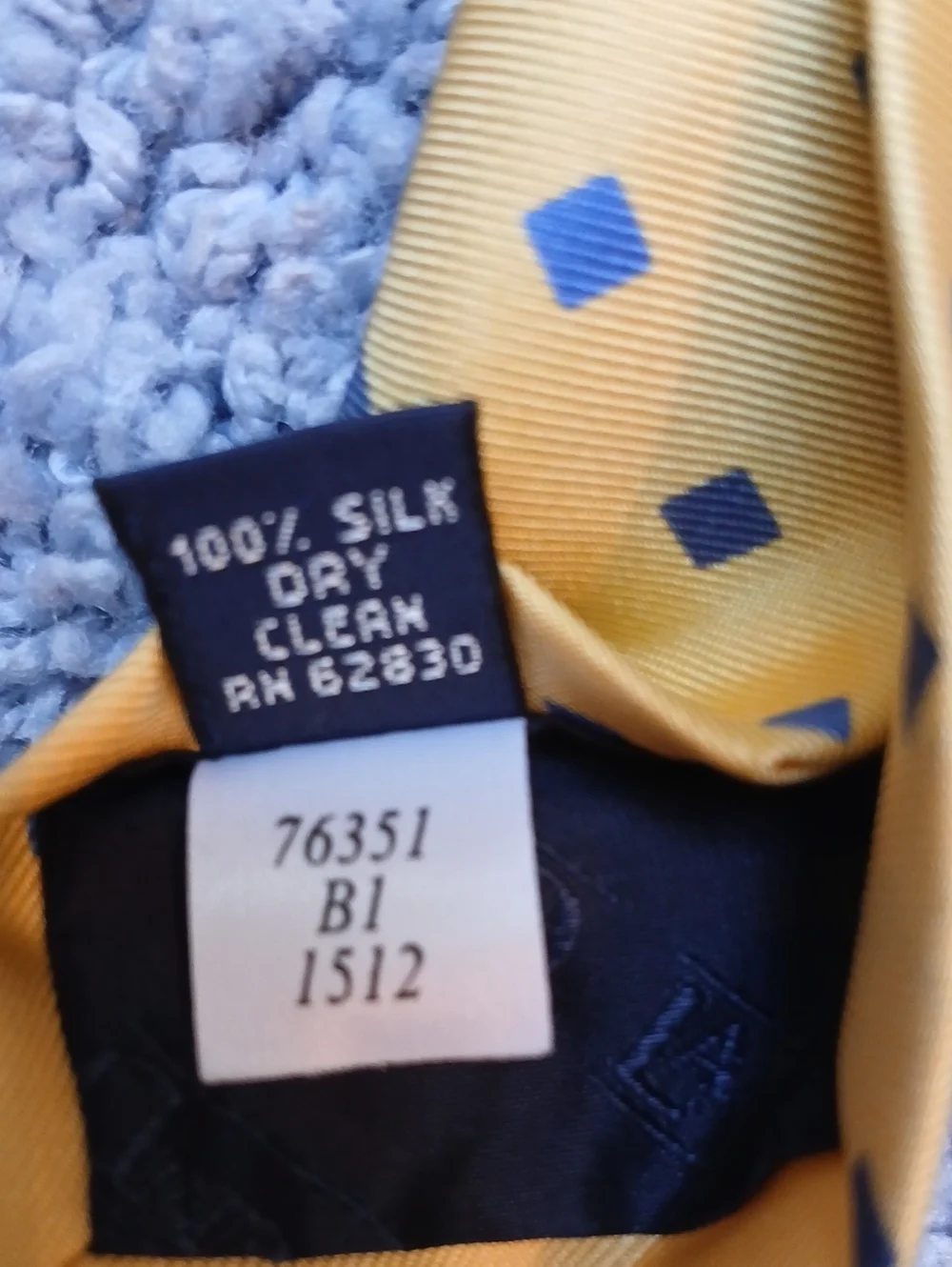 Lands' End Long Yellow Silk Tie